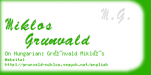 miklos grunvald business card